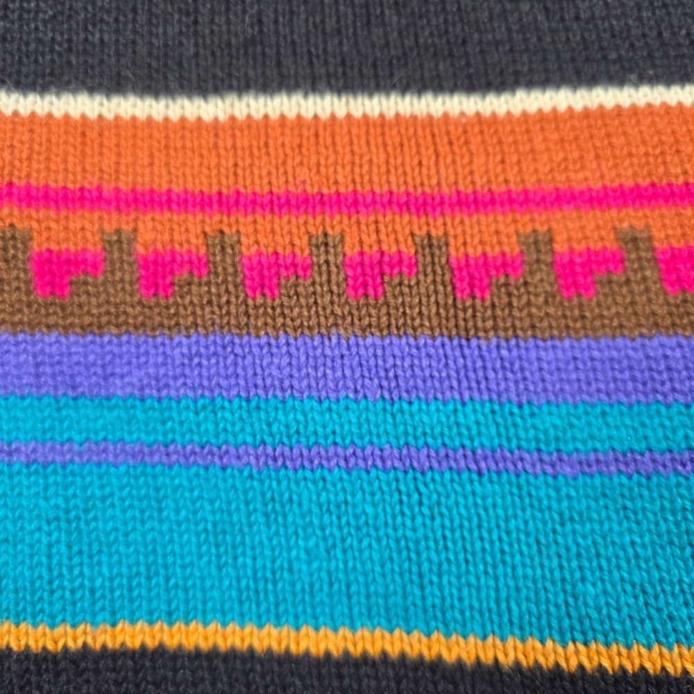 VTG- Carole Little- Womens Small Shawl collar Cardigan Southwest Aztec Sweater - Picture 5 of 11